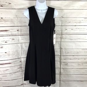 DKNY Sheath Dress Asymmetrical Hem Black Size 2